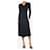 Diane Von Furstenberg Black knit wrap midi dress - size XS Wool  ref.1396211