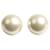 Christian Dior Cream pearl tribal earrings Resin  ref.1396221