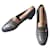 Vintage heeled moccasins, CÉLINE, gray color, size 36.5 Grey Leather  ref.1396281