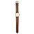 Reloj LIP classics con correa de cuero estilo cocodrilo - NUEVO Castaño Beige Dorado