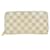 Carteira Louis Vuitton Zippy Branco Lona  ref.1396431