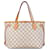 Louis Vuitton White Damier Azur Neverfull PM Light brown Leather Cloth  ref.1396541