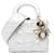 Dior Plata Mini Piel de becerro metalizada Cannage Supple Lady Dior Cuero  ref.1396580