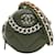 Chanel Green Lambskin 19 Round Clutch with Chain Olive green Leather  ref.1396600