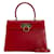 Salvatore Ferragamo Gancini Roja Cuero  ref.1397841