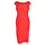 Autre Marque Roland Mouret Matlock Square-neck Cap-sleeve Sheath Dress in Red Cotton  ref.1398089