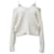 Autre Marque Alexander Wang.T Off-Shoulder Cable Knit Jumper in Ecru Cotton White Cream  ref.1398105