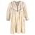 Ba&Sh Printed Quarter-Sleeve Mini Dress in Cream Viscose Beige Cellulose fibre  ref.1398112