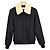Sandro Heron Shearling Collar Jacket in Navy Blue Polyester