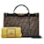 Fendi Zucca Peekaboo ISeeU Bag  Canvas Handbag in Good condition Cloth  ref.1398143