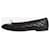Chanel Black leather ballet flats - size EU 36.5  ref.1398368