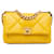 Borsa Chanel media in pelle di agnello gialla 19 con patta Giallo  ref.1398596
