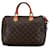 Louis Vuitton Brown Monogram Speedy 30 Leather Cloth  ref.1398603