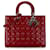 Dior Vermelho Grande Patente Cannage Lady Dior Bordeaux Couro Couro envernizado  ref.1398604
