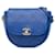 Bolsa com aba casual Chanel em pele de cordeiro azul Couro  ref.1398607