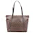 LOUIS VUITTON Damier Ebene Totalmente MM Bolsa de Ombro N41281 Marrom Couro  ref.1399761