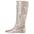 Giuseppe Zanotti Leather Gold Flat Long Boots in size 37 eu Golden  ref.1399765