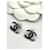 Boucles d'oreilles Chanel Métal Noir  ref.1399784