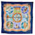 Hermès Hermes Silk 42cm x 42cm Carre 45 Belles Amures Scarf in Very Good Condition Blue Cloth  ref.1400064