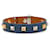 Hermès Bracciale in pelle Hermes Mini Dog Clou Studs T2 Navy Silver in ottime condizioni Blu  ref.1400068