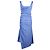 Vestido midi sin mangas fruncido Sportmax en algodón azul - vista 3
