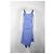 Vestido midi sin mangas fruncido Sportmax en algodón azul - vista 5