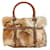 Salvatore Ferragamo Fur Rattan Handbag Natural Material Handbag EZ-21 5842 in good condition  ref.1400184