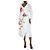 Stella Jean Weißes Midi-Hemdkleid mit Vogel-Print – Größe UK 6