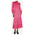 Autre Marque Pink high-neck floral-printed tiered midi dress - size XS Cotton  ref.1400293