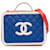 Chanel Blue Medium Tricolor Caviar CC Filigree Vanity Case Leather  ref.1400359