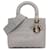 Dior Gray Medium Cannage Lady D-Lite Grey Cloth Cloth  ref.1400369