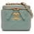 Vanity Chanel – Kleiner Kosmetikkoffer aus schillerndem Lammleder mit Kette in Grün  ref.1400370