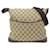 Borsa a tracolla Gucci Marrone GG Canvas Beige Tela Panno  ref.1400377