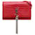 Carteira Kate Tassel pequena vermelha em relevo Saint Laurent em corrente Vermelho Couro Bezerro-como bezerro  ref.1400384