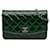 Wallet On Chain Portafoglio brillante Chanel in vernice verde su catena Pelle Pelle verniciata  ref.1400387