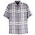 Camicia Burberry Bethnal Check in seta grigia Grigio