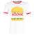 Moschino Couture T-shirt Ras Du Cou Imprimé Burger En Coton Blanc  ref.1400445