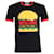 Camiseta con cuello redondo y estampado de hamburguesas de algodón negro de Moschino Couture  ref.1400446