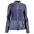Giacca frontale testurizzata Escada in pelle blu navy