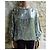 Blusa Dior in seta con paillettes e perle metalliche argento - vista 2