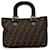 Borsa a mano in tela Zucca in pelle Fendi 26693 in ottime condizioni Marrone  ref.1401475