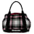 Balenciaga Wool Leather Navy Cabas M Check Handbag Tote 339933 in Great Condition Red Cloth  ref.1401479