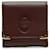 Cartier Must Line Leather Coin Case Wine Red in Very Good Condition Golden  ref.1401542