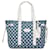 Coach Denim Leather Flower Motif Handbag Tote in Very Good Condition Blue Cloth  ref.1401574