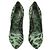 Dolce & Gabbana Décolleté Leopardate Verde in Pelle di Vitello 37.5 Multicolore - vista 2