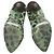 Dolce & Gabbana Décolleté Leopardate Verde in Pelle di Vitello 37.5 Multicolore - vista 3