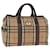 Autre Marque Burberrys Nova Check Boston Bag Tela Beige Auth bs14694  ref.1402641