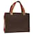 Céline CELINE Sac à main en toile Macadam PVC Marron Auth 74620  ref.1402655