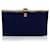 Christian Dior Vintage bleu logo toile petite pochette sac à main  ref.1402926