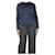 Loro Piana Top azul de manga comprida bordado com logo - tamanho UK 14 Algodão  ref.1403154